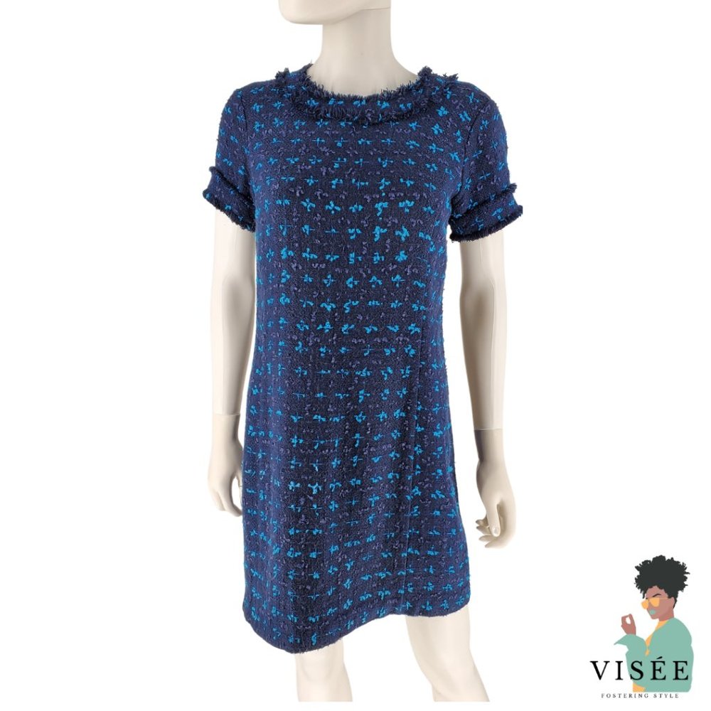 Sail to Sable Tweed Fuzz Back Zip Sheath Dress